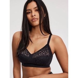 CHANTELLE 13F8 NORAH SUPPORTIVE WIRELESS BRA BLACK NEW SIZE 40H